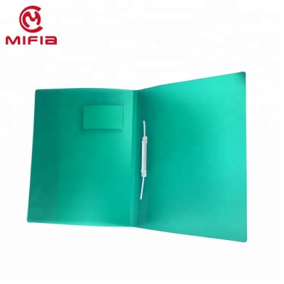 MIFIA green pp plastic a4 swing spine clip file folder