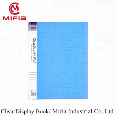 MIFIA light blue pp presentation display book a4 file folder for office