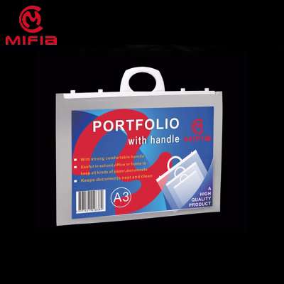 MIFIA clear PE folder flat carry case with handle