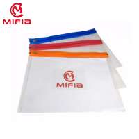 MIFIA office document custom clear transparent plastic file bag with zipper