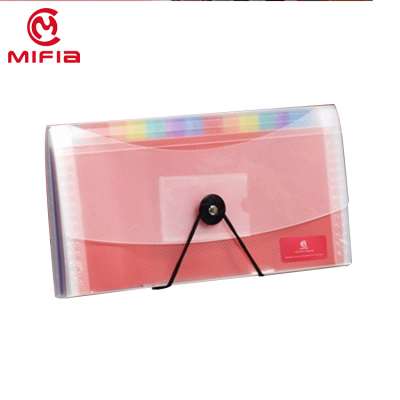 MIFIA customized size PP lock rainbow expanding file wallet